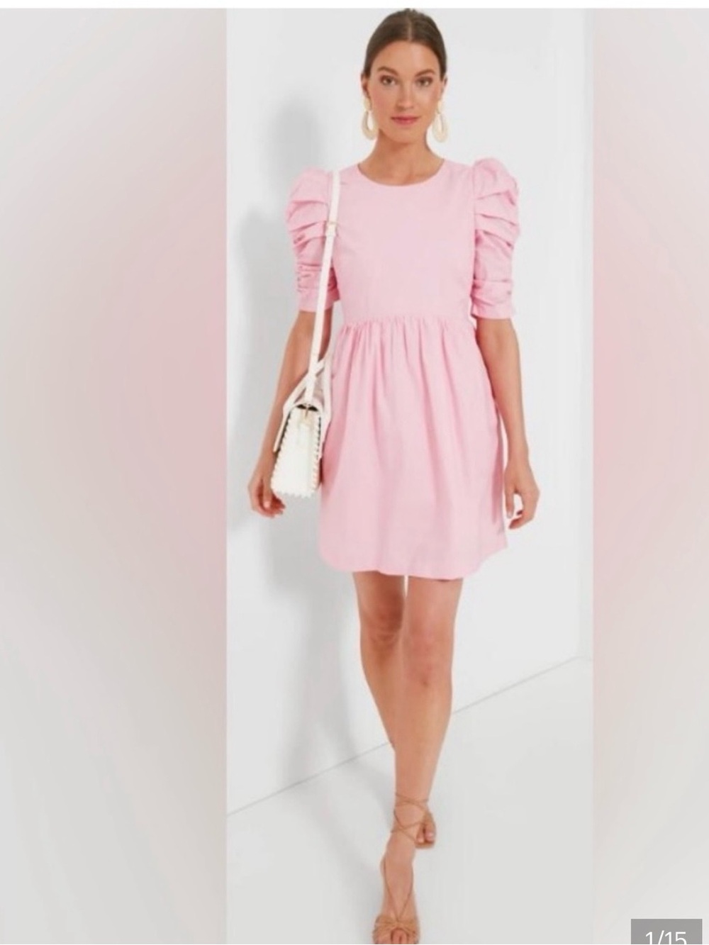 Tuckernuck Pink Puff-Sleeve Midi Dress